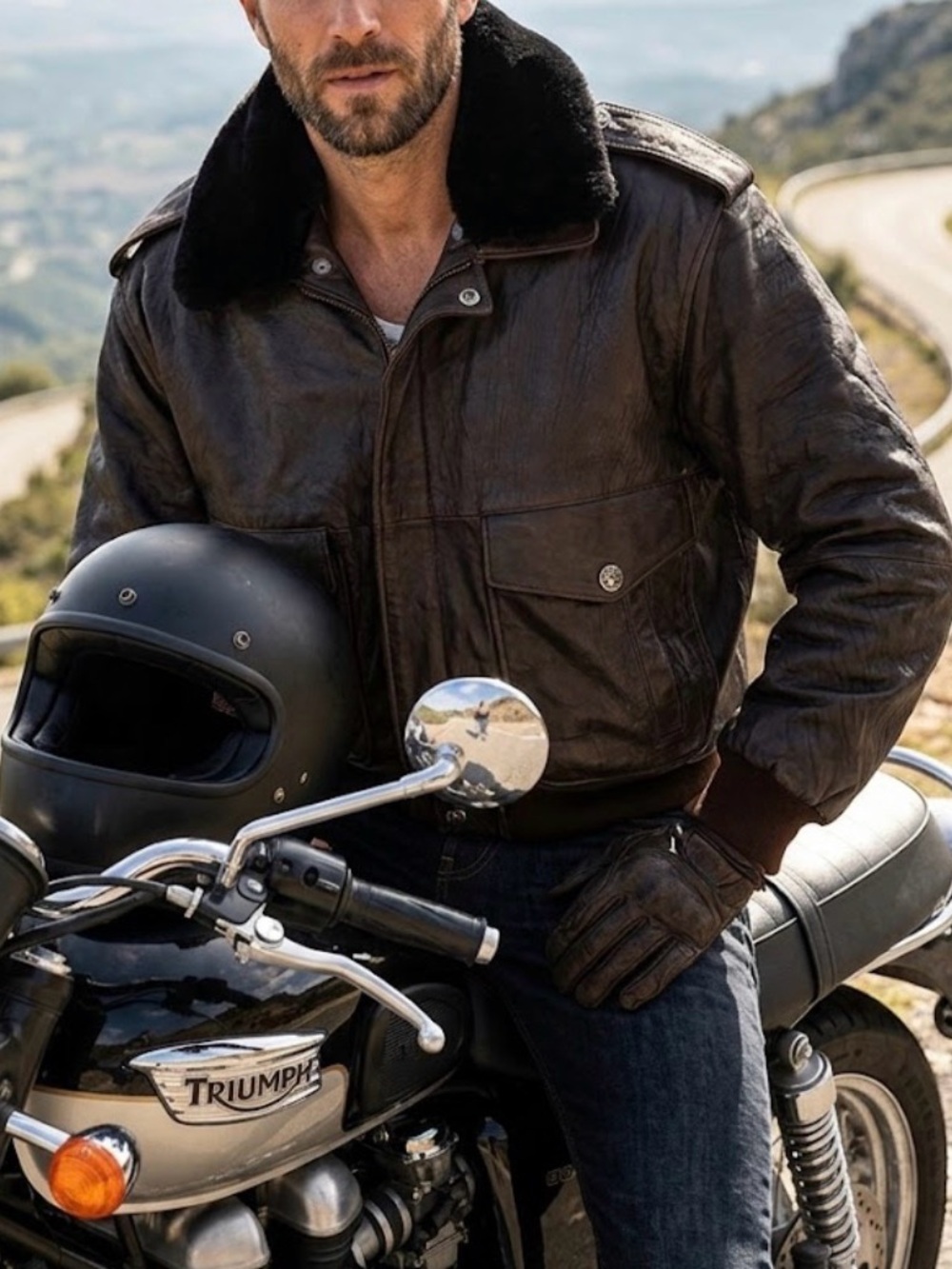 Forza Italian Leather Motorcycle Jacket Coat